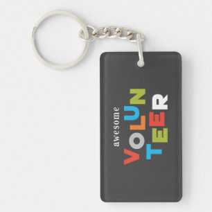 Custom Name, Awesome Volunteer Appreciation Keychain