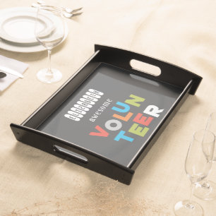 Custom Name, Awesome Volunteer Appreciation Serving Tray