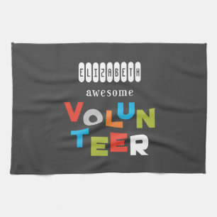 Custom Name, Awesome Volunteer Appreciation Towel