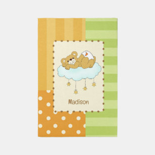 Custom Name Baby Bear Teddy Rug