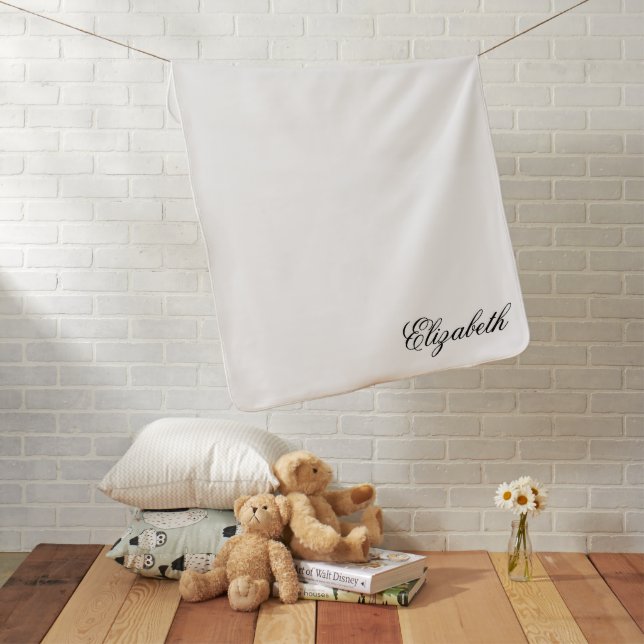 Custom Name Baby Blanket Chic Soft Cozy Keepsake (In Situ)