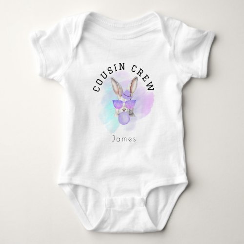 Custom Name Baby Boy Cousin Crew Easter Family Baby Bodysuit