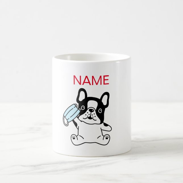CUSTOM NAME BABY BULLDOG WITH MASK Mug (Center)