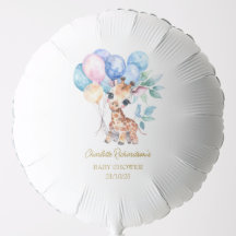 Custom Name Baby Giraffe Baby Shower