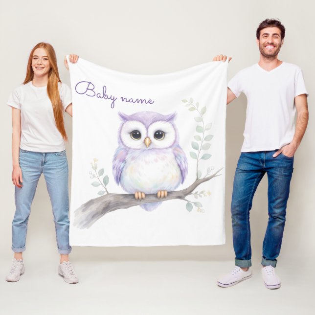Custom Name Baby Shower Fleece Blanket (In Situ)
