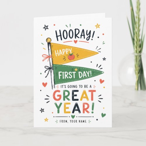 Custom name back to school Printable gift Teachers Card