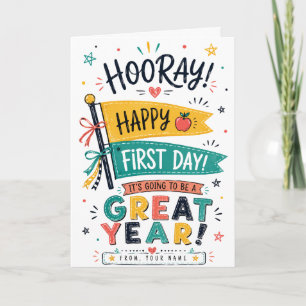 Custom name back to school Printable gift Teachers Card