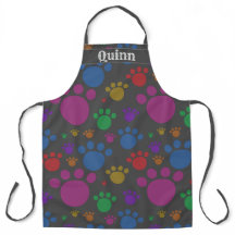 Custom Name & Background Color with Rainbow Paws