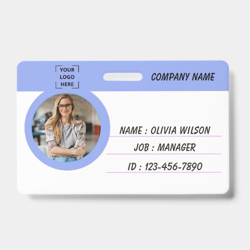 Custom Name Badge Employee ID Button