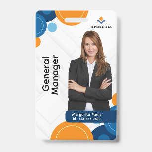 Custom Name Badge Employee ID Button