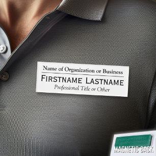 Custom Name Badge - Name of Organization or Church