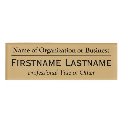 Custom Name Badge _ Name of Organization or Church