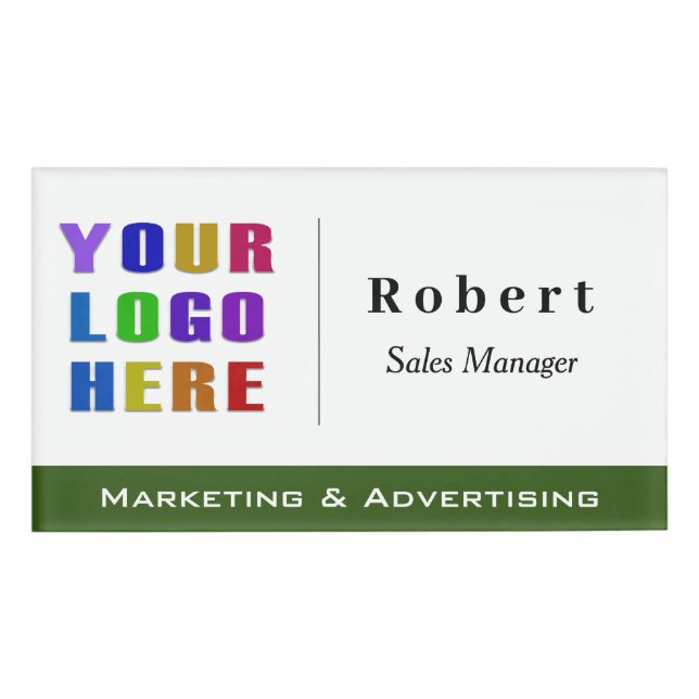 Custom Name Badge with Logo (Front)