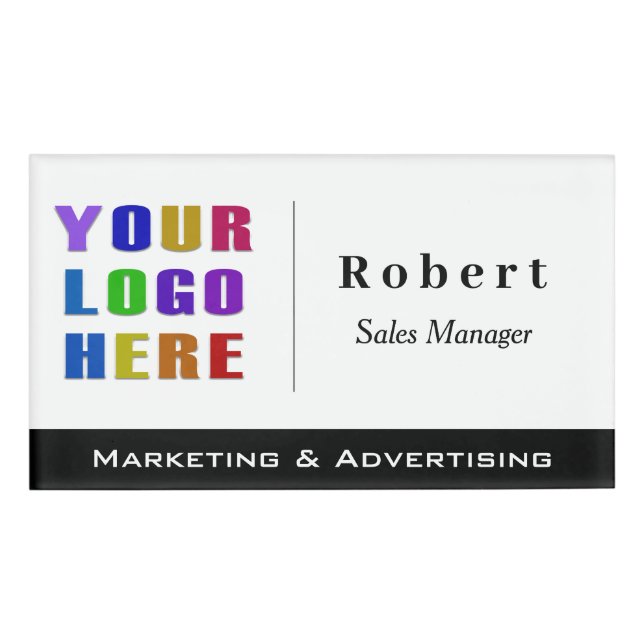 Custom Name Badge with Logo (Front)