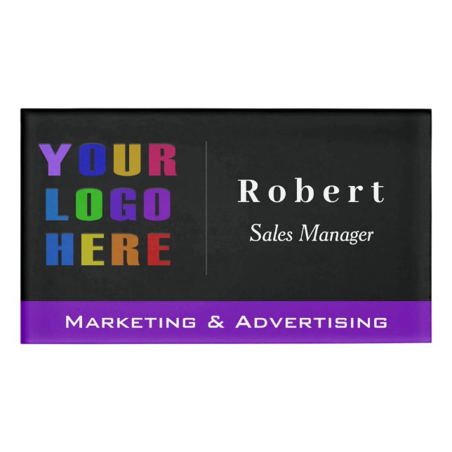 Custom Name Badge with Logo (Front)