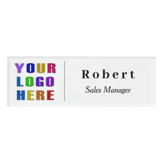 Custom Name Badge with Logo (Front)