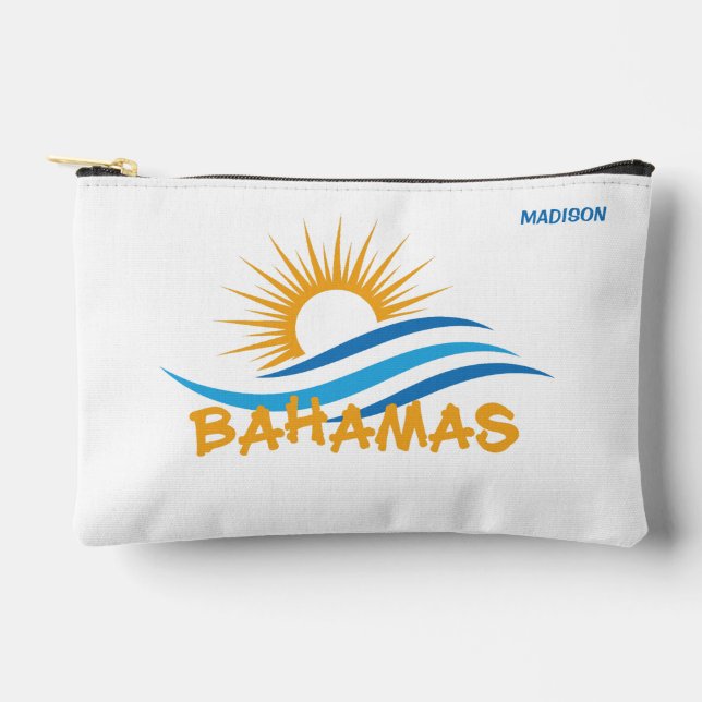 Custom Name Bahamas Accessory Pouch (Front)