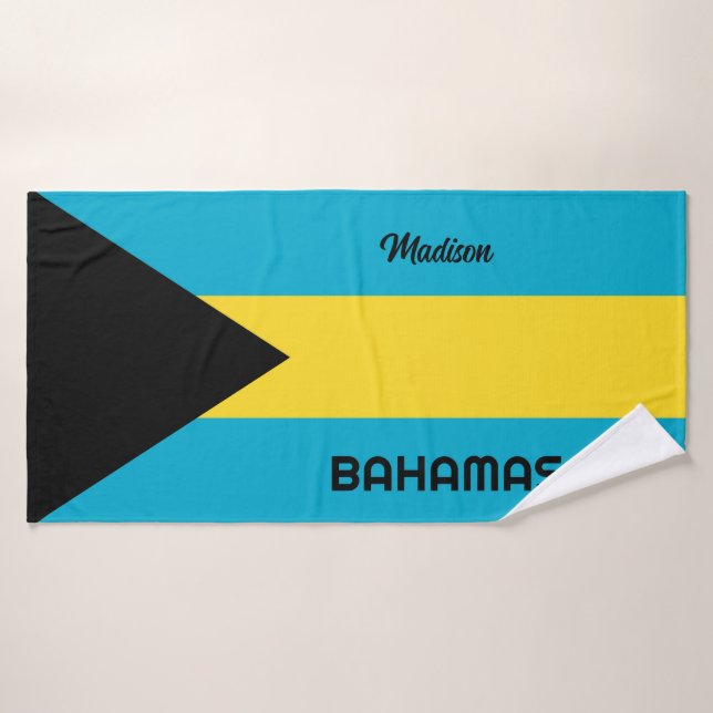 Custom Name Bahamas Bath Towel (Bath Towel)