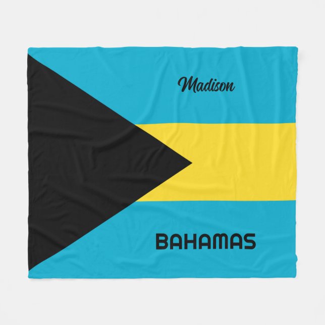 Custom Name Bahamas Fleece Blanket (Front (Horizontal))