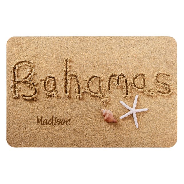 Custom Name Bahamas Magnet (Horizontal)