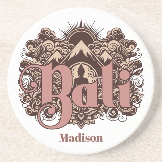 Custom Name Bali Coaster (Front)