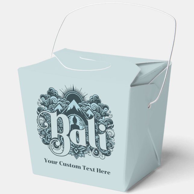 Custom Name Bali Favor Boxes (Front)