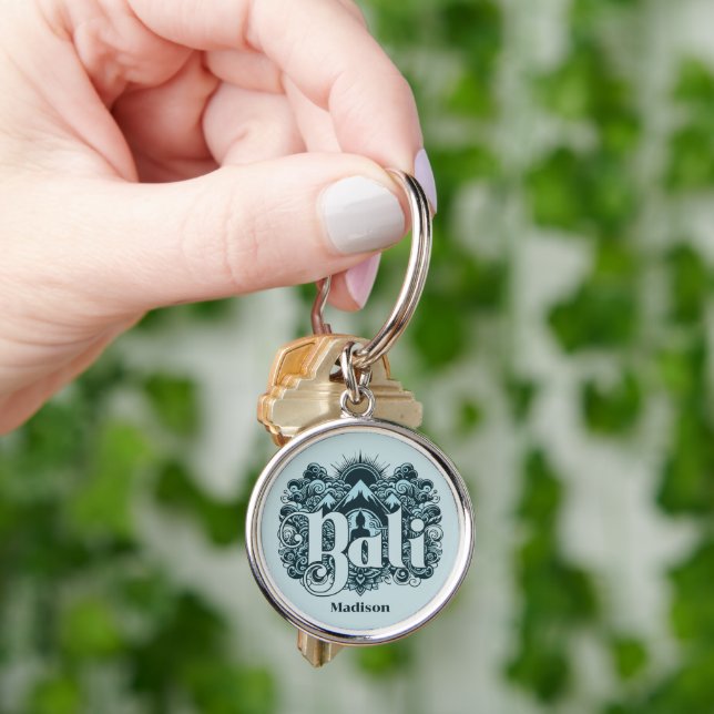Custom Name Bali Keychain (Hand)