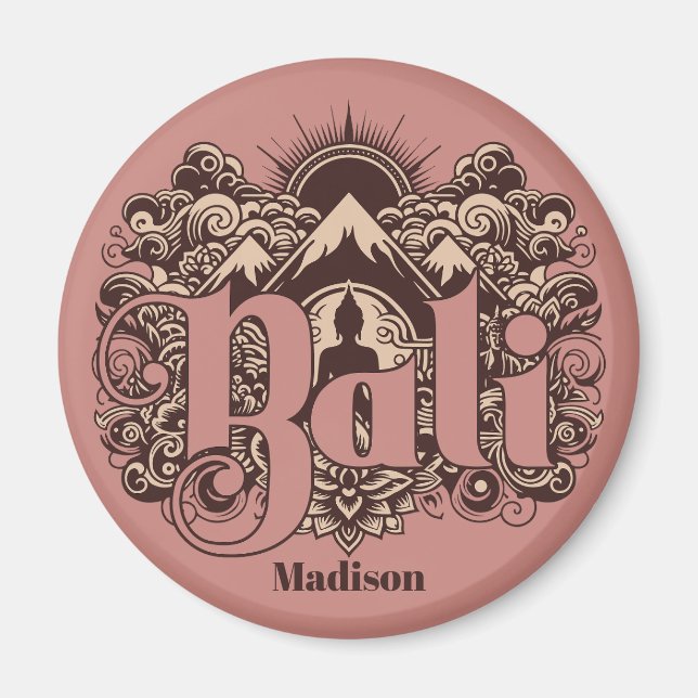 Custom Name Bali Magnet (Front)