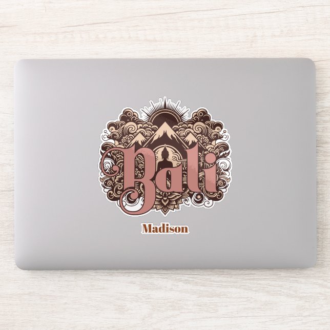 Custom Name Bali Sticker (Computer)