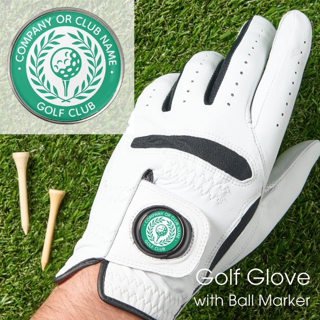 Custom Name Ball Marker Green Personalized Golf Glove (Creator Uploaded)