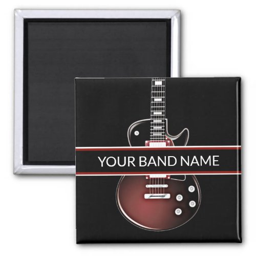 Custom Name Band Guitar Rock  Roll Music Musician Magnet