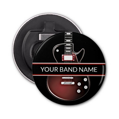 Custom Name Band Merch Guitar Rock and Roll Music Bottle Opener