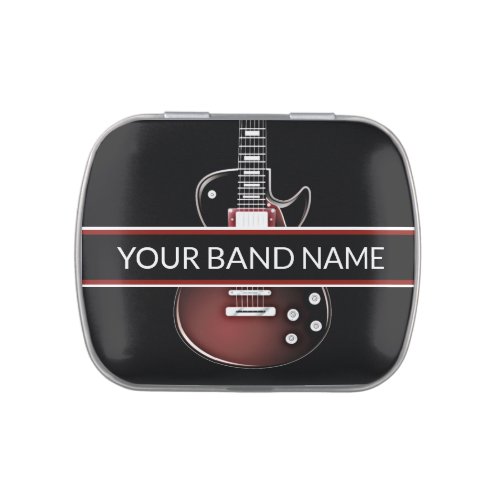 Custom Name Band Merch Guitar Rock and Roll Music Candy Tin