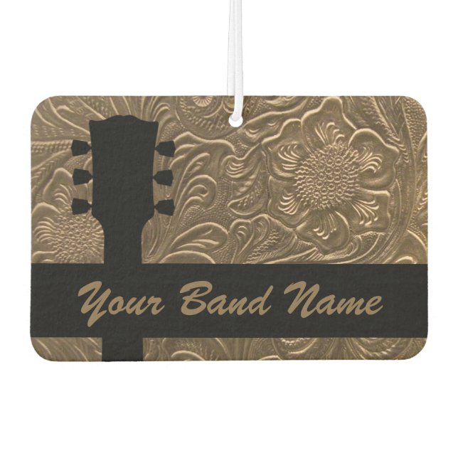 Custom Name Band Merch Guitar Rock Country Music Air Freshener (Front)
