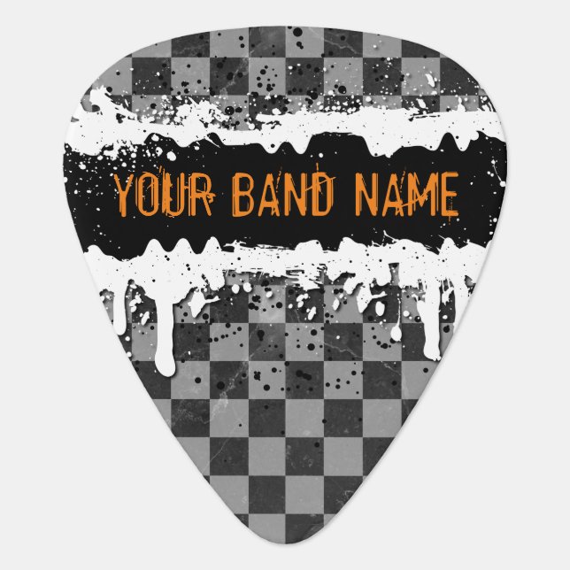 Custom Name Band Merch Punk Rock Music Musician Guitar Pick (Front)