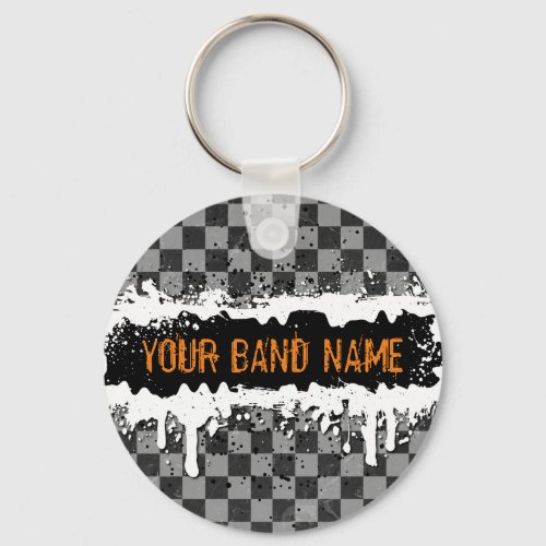 Custom Name Band Merch Punk Rock Music Musician Keychain