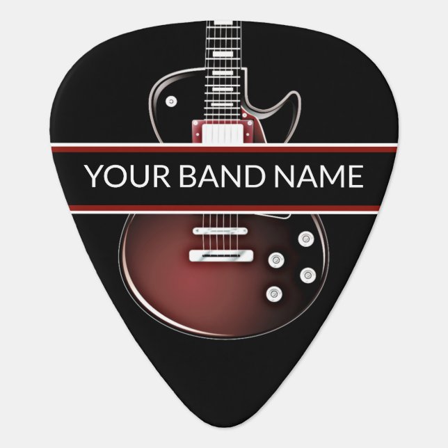 Custom Name Band Merch Rock & Roll Country Music  Guitar Pick (Front)