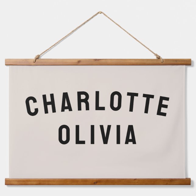 Custom Name Banner Personalized Nursery Wall Art (Front)