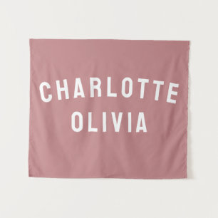 Custom Name Banner Personalized Nursery Wall Art Tapestry