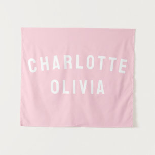Custom Name Banner Personalized Nursery Wall Art Tapestry