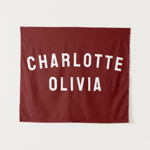 Custom Name Banner Personalized Nursery Wall Art Tapestry