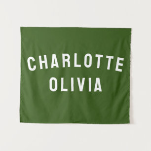 Custom Name Banner Personalized Nursery Wall Art Tapestry