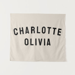 Custom Name Banner Personalized Nursery Wall Art Tapestry