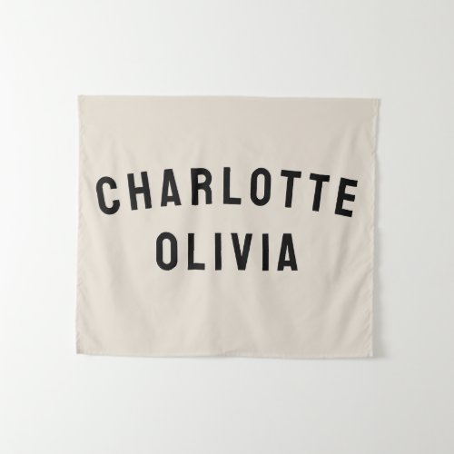 Custom Name Banner Personalized Nursery Wall Art Tapestry