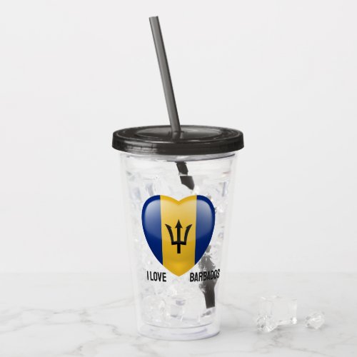 Custom Name Barbados Love Acrylic Tumbler