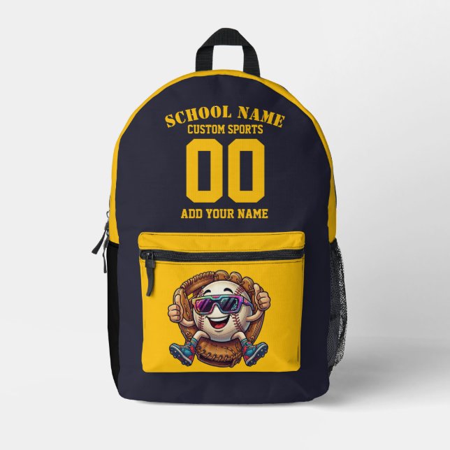 Custom Name Baseball Backpack - Softball Bag Gift (Front)