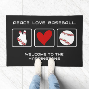 Custom Name Baseball Doormat