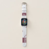 Custom name baseball gray pattern apple watch band