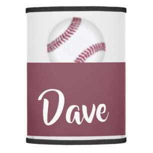 Custom name baseball gray pattern lamp shade