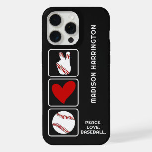 Custom Name Baseball iPhone 15 Pro Max Case